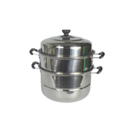 China High Quality Viable Stainless Steel Dumplings Seafood Cooking Two Layers Steamer Pot Steamer for sale