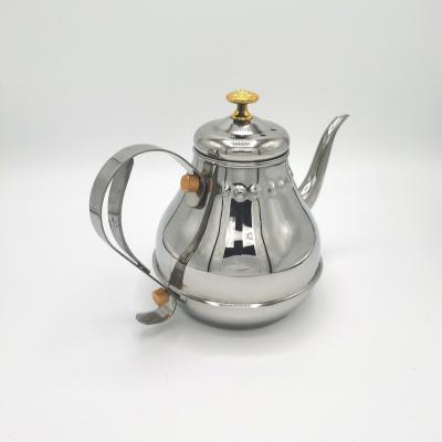 China Sustainable Stainless Steel Metal Teapot Goose Neck Teapot Stove Teapot for sale