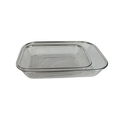 China Top Quality Kitchen Instrument Fruit Vegetable Basket Stainless Steel Viable Cleaning Drain Basket for sale