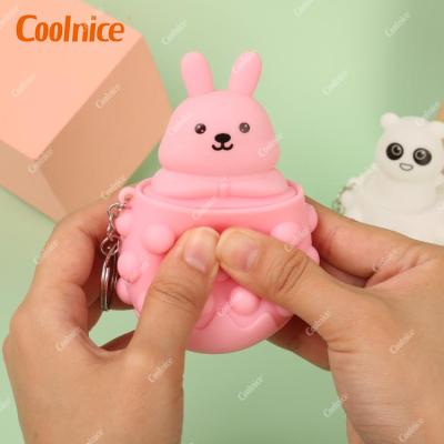 China Cartoon Model 3D Silicone Push Bubble Toy Anti Stress Squishy Squishy Material Toys For Kids And Adults for sale