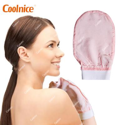 China EXFOLIATE Hammam Silk Bath Coolnice Gloves Spa Glove Natural Kese Exfoliator Drop Mitt Glove Women Christmas Girls Gift for sale