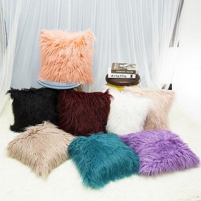 China Anti-Static Manufacturers Customize Cross-border E-commerce For Beach Wool Roll Cushion Long Haired Blanket for sale