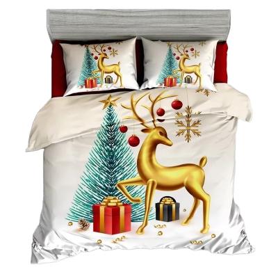 China Christmas Bedding Set Anti-pilling Duvet Cover Set 3d Bedding Digital Printing Bed Linen Queen Size Bedding Set Fashion Design for sale