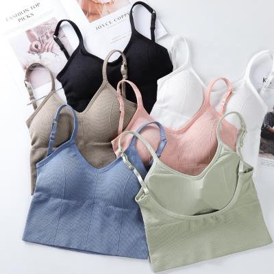 China Kaka Beauty Sustainable Back Bra Wrapped Beautiful Back To Wrap Chest Women Halter Camisole Seamless Tube Top Vest for sale