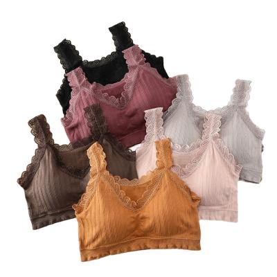 China QUICK DRY Seamless Chest Sports Gaff Lady Vest Bra Wrap Tube Chest Eyelash News Women's Top Seamless Bra for sale