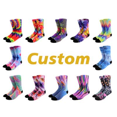 China Hot Selling Breathable No Cotton Socks Custom Logo Embroidery Crew Socks Breathable Sports Socks for sale