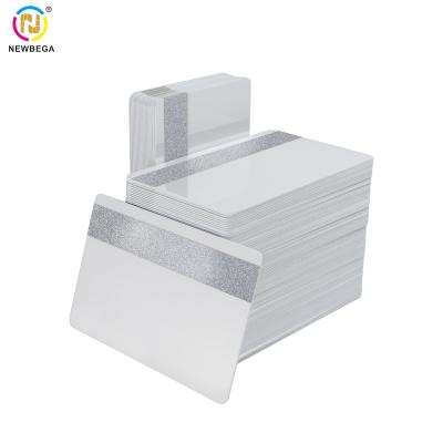 China 5/16 Hico 2750oe Magnetic Stripe 8.4mm Highly Isotropic PVC Blank Card 3 Tracks CR80 Wide Silver Size for sale