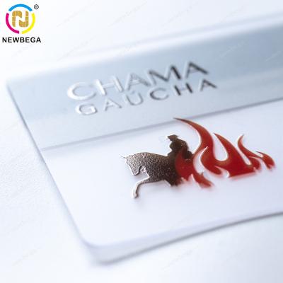 China Plastic business card/VIP/advertizing/publicity PVC cards with blind spot UV business card for sale