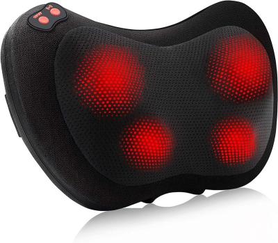 China Body Shiatsu Electric Heating Back Pain Relief Tissue Deep Shoulder Neck Massager Kneading Pillow For Legs Foot Body Muscle Fatigue for sale