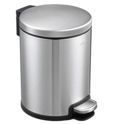 China Fingerprint Proof Round Stainless Steel Pedal Bin 3 Garbage for sale