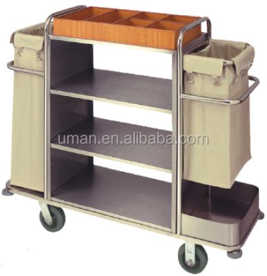 China hotel stainless steel housekeeping cart for hotel for sale