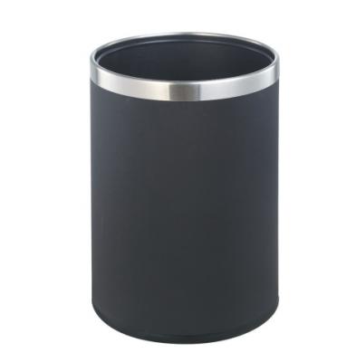 China Hotel Hospitality Spring Leatherette Brown Waste Bin for sale