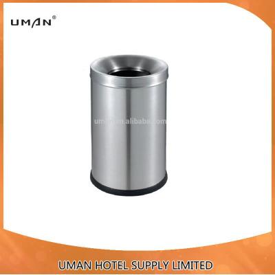 China Sustainable Single Layer Stainless Steel Hotel Room Trash Can for sale