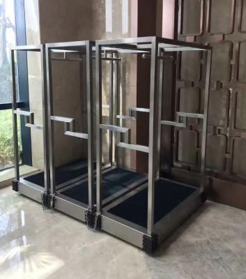 China Euro Style Hotel HM7518 Stainless Steel Town Crier Finish Trolley With Black Carpet, Dressing Rail for sale