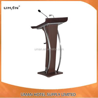 China Solid Wood+Iron With Coated Metal Podium Power Wholesalers Wood Lectern for sale