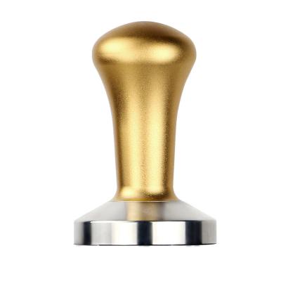 China Viable Strength Tamper Stainless Steel Coffee Tamper With Wooden Handle Coffee Powder Hammer Tools for sale