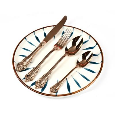 China Viable Hot Selling Dinner Knife Fork Spoon Stainless Steel Flatware Cutlery Set for sale