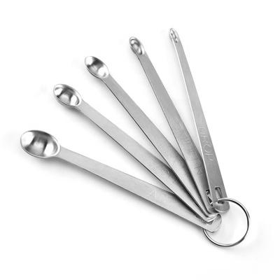 China Amazon Sustainable Hot Sale Set Of 5 Mini Stainless Steel Measuring Spoons for sale