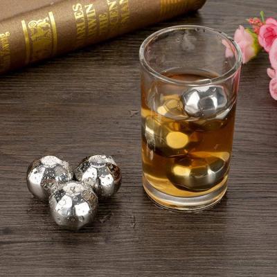 China Viable Premium Reusable Stainless Steel Diamond Whiskey Stones Ice Cubes for sale