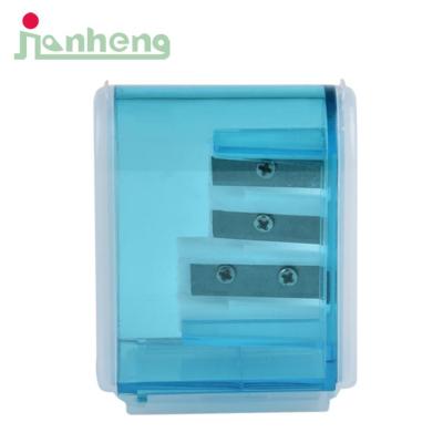 China School Multi Head Transparent Plastic Hand Held Pencil Sharpeners For Kids for sale