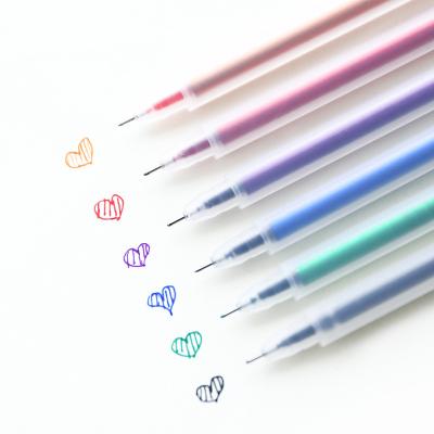 China Best Selling Natural Color Gel Pens Simple Office School Using Cute Creative Plastic Ink Pen for sale