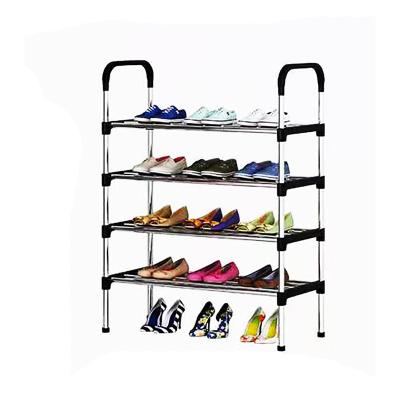 China (Size) Adjustable 4-Tier Storage Shelf Organizer Shoe Rack for sale