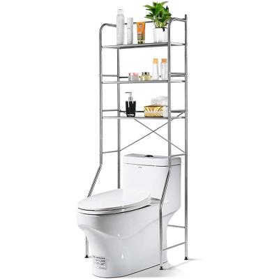 China 3-Tier Stored Above Toilet Organizer Space Saver, Stainless Steel Bathroom 3-Tier Above Toilet Storage Rack for sale