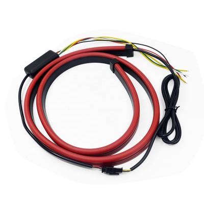 China Flexible Turn Signal Stop Tail Light Factory Price Red Color Flowing Car Tail Led Strip High-position Car Brake Light With Running for sale