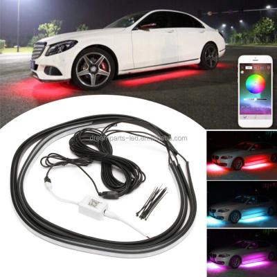 China led underglow car ribbon tube strip rgb underglow body neon light kit phone app wireless control DP-Strip-005 for sale