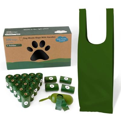 China Wholesale Biodegradable Cornstarch Dog Poop Bag Biodegradable Dog Bag Handle for sale