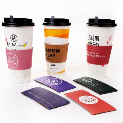 China Household Products Wholesale Custom Printed Disposable Paper Coffee Cup Sleeve for sale