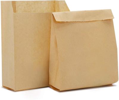 China Customized Biodegradable Biodegradable Stand Kraft Paper Bag Fruit Vegetable Gift Bread Package With Handle for sale