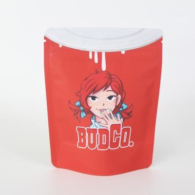 China Barrier Low MOQ 500pcs Custom Printed Soft Touch Mylar New Material Bags 3.5g Smell Proof Plastic Holder Up Zipper Bag for sale