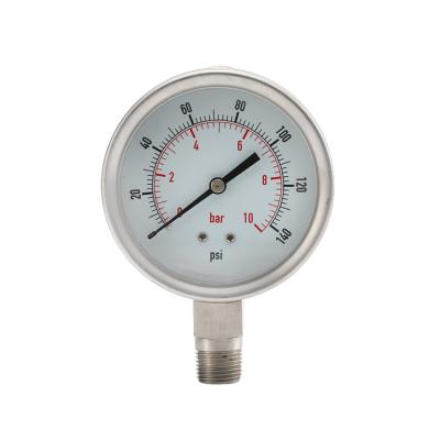 China Stainless Steel Stainless Steel Differential Pressure Gauge for High Temperature Locations for sale