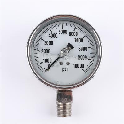 China SS304 All Stainless Steel Gas Liquid Pressure Gauge Gauge For Pump for sale