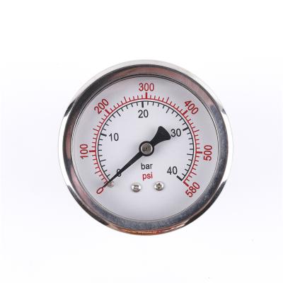 China Industrial Bottom Ss304 Full Stainless Steel Oil Pressure Gauge For Gas And Water for sale