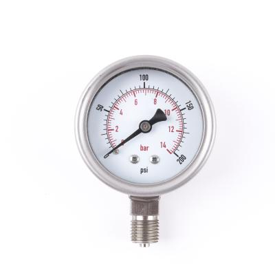 China SS304 Stainless Steel Housing Corrosion Resistance Radial Pressure Gauge For Food Industry for sale