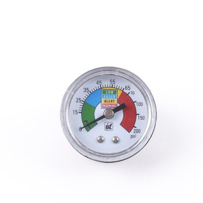 China Plastic Case Connection Brass Rear Air Pressure Gauge For Gas for sale