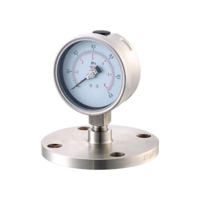 China SUS316 316ss material diaphragm pressure gauge for water treatment for sale