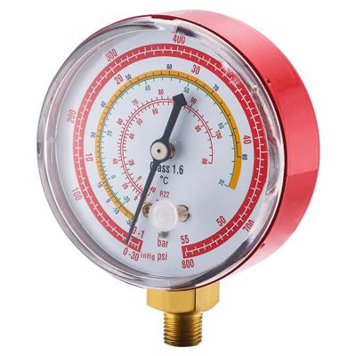 China Copper Alloy Refrigerant Auto Standby Oxygen Anti-Vibration Regulator Pressure Gauge for sale