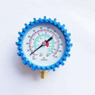 China 2.5 Inch Brass Dial With Rubber Hose Tire Gauge For Mechanical for sale