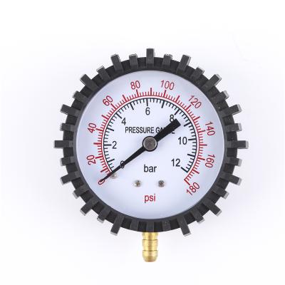 China Brass Bottom Connection 63mm Heavy Duty Truck Tire Pressure Gauge for sale