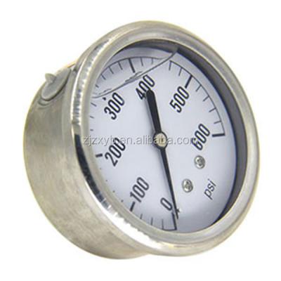 China Factory price single scale glycerin silicone oil liquid filled pressure gauge YN63Z-020 for sale