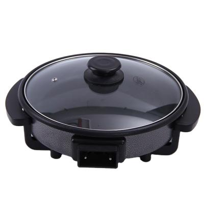 China Household Automatic Thermostat Controlled Pizza Pan Nonstick Coated Round Electric Frying Pan Pizza Pan for sale