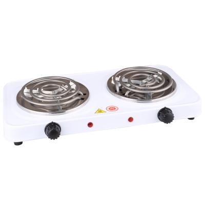 China Household Hot Sale 2000W Electric Two-Burner Hot Plate Cooking Electric Kitchen Stove for sale