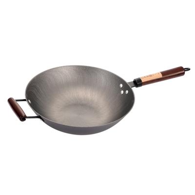 China High Quality Healthy Wok Iron Gas Stove Cookware Non-Stick Traditional Cast Iron Wok Uncoated Healthy Pot for sale