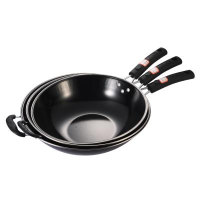 China 32cm Chinese Style Iron Wok Cookware High Quality Traditional Non-Stick Pot Sustainable Pot Uncoated Pot for sale