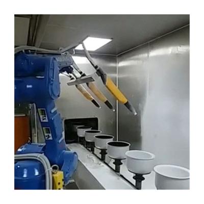 China Automotive interior trim Six-axis automatic powder spraying robot with electrostatic powder spray machine for sale