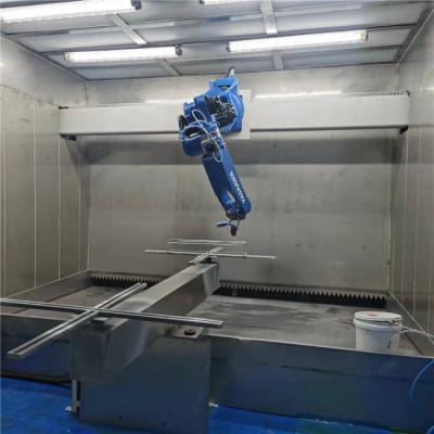 China Decorative Coating FANUC Automatic Spray Painting Robot For Wooden frame furniture  with waterborne paint for sale