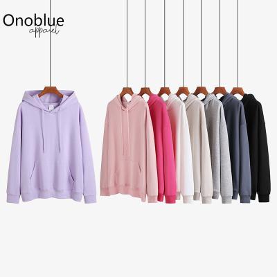 China 2021 Fall 10 Color Fashion Design Logo Custom Cotton Street Wear Sweatshirts Women Ladies Oversized Solid QUICK DRY Pullover Hoodies 10 for sale